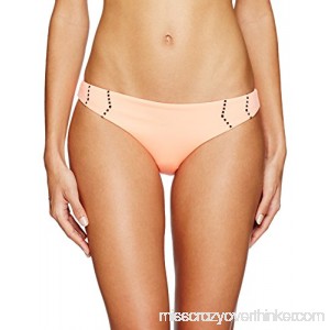 Seafolly Women's Beach Squad Brazilian Pant Bikini Bottom Swimsuit Beach Squad Fluorescent Melon B07CBLHC3H